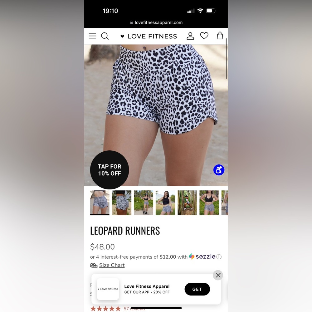 Love fitness apparel shorts